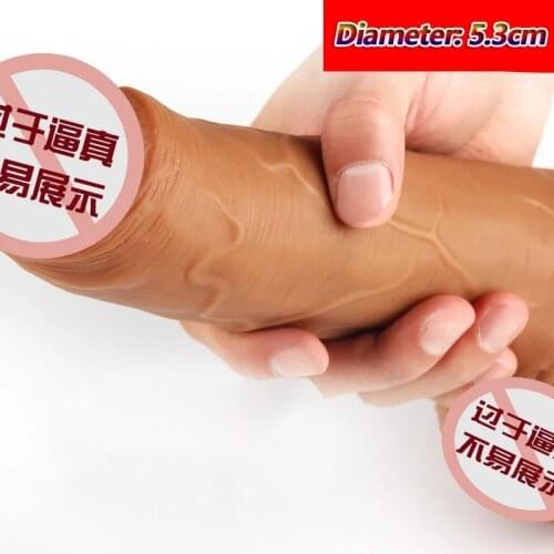5.3cm Stimulation Huge Dildo Realistic Penis Females Masturbation Tools Silicone Suction Cup Big Dick Erotic Sex Toys For Women