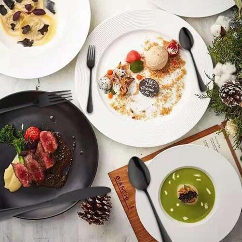 5pcs Gold Dinnerware Set Mirror Stainless Steel Tableware set Knife Fork Spoon Flatware Set Dishwasher Safe Cutlery Set