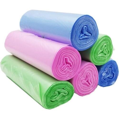 50Pcs/Roll Durable Colorful Home Office Kitchen Disposable Garbage Waste Trash Rubbish Storage Bags Supplies Products