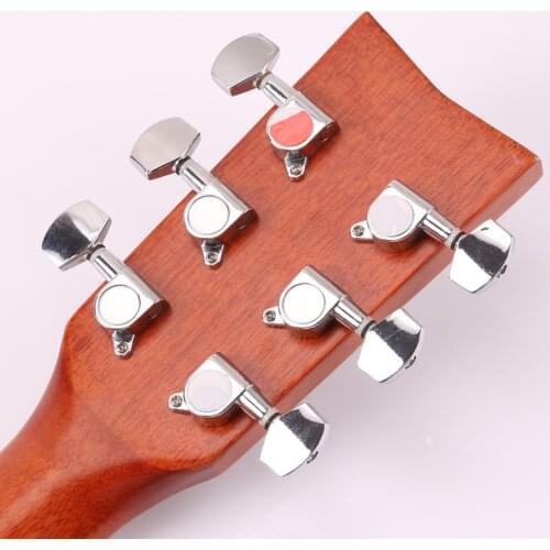 6pcs 3R 3L Chrome Zinc Alloy Electric Acoustic Guitar String Tuning Pegs Tuners Machine Head Guitar Parts guitar tuning pegs