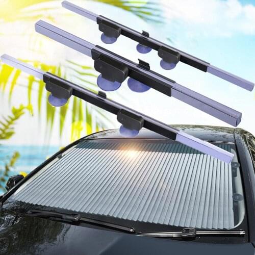 Car Sunshade Curtain Auto Shrink Foldable Design Rear Side Window Front Back Windshield Universal Accessories RV SUV Truck Use