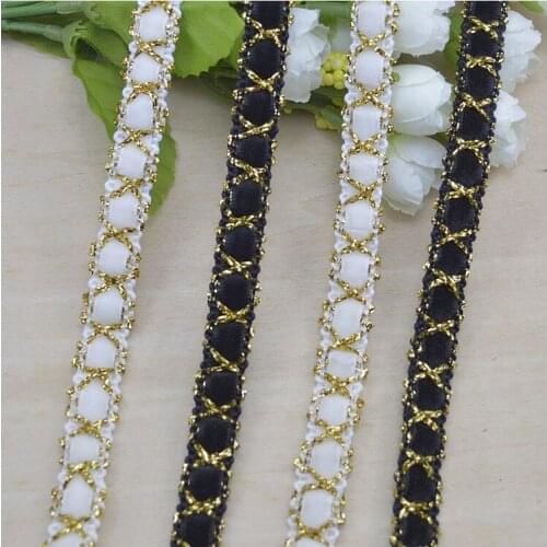 Free Shipping High Quality Special Curved Gold Thread Lace Trim Home Decoration Korean Craft Sewing Braid Lace Ribbon Cheap