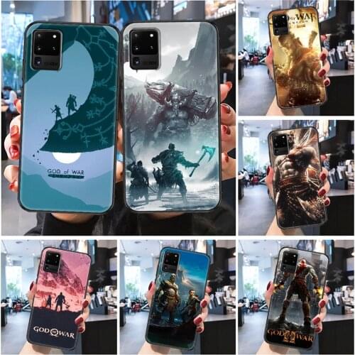 God Of War Spartan Game Phone case For Samsung Galaxy Note 4 8 9 10 20 S8 S9 S10 S10E S20 Plus UITRA Ultra Frosted black art