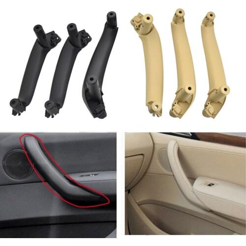 Black Car Front Rear Left Right Interior Door Handle Inner Panel Pull Trim Cover Armrest For BMW X3 X4 F25 F26 10-2017