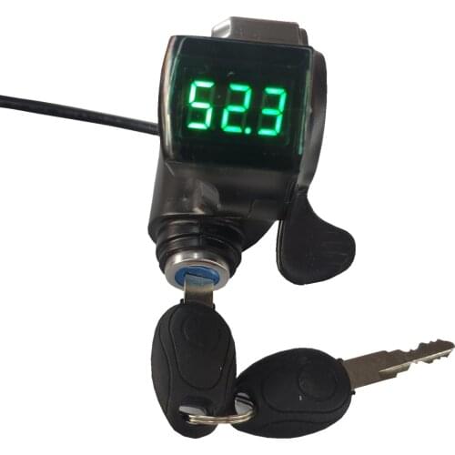 E-Bike Thumb Throttle LCD Display Digital Battery Voltage Power Switch Electric Vehicle E-bike Motor Throttle E-bike Parts