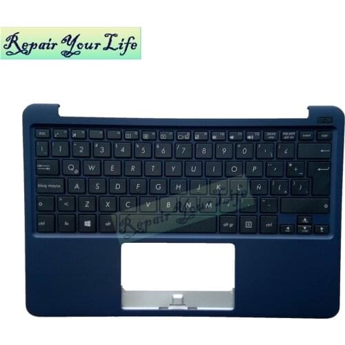 Laptop keyboard for ASUS X205TA X205 X205T E201 E202 TP21 LA Latiin black kb blue topcase palmrest 0KNB0-1128LA00 13NB0732AP0421