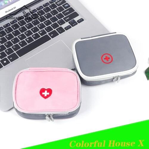Outdoor Convenient Storage Of First Aid Kits For Business Trips Portable Zipper Small Medicine Bags Heart-Shaped Cute Handbags