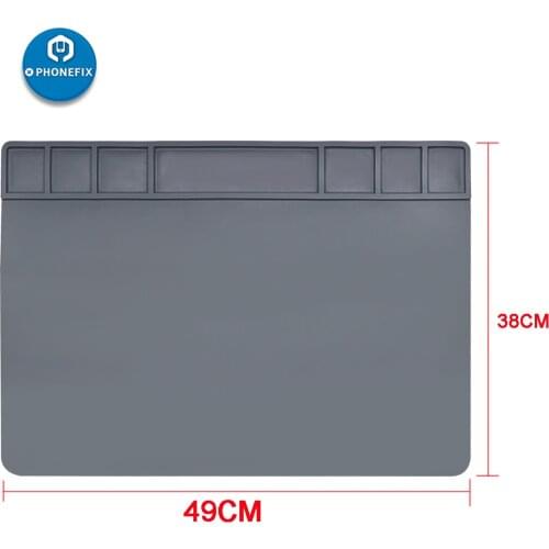 Soldering Mat Heat Insulation Silicone Pad Desk Thermal Protection Working Mat for BGA Soldering Station Heat Insulation Pad
