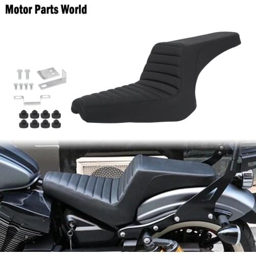 Motorcycle Leather Two-up Seat Driver Front Rear Passenger Seat Covers Cushion Pad For Yamaha Bolt XV950 XVS 950 R/C SPEC 13-19