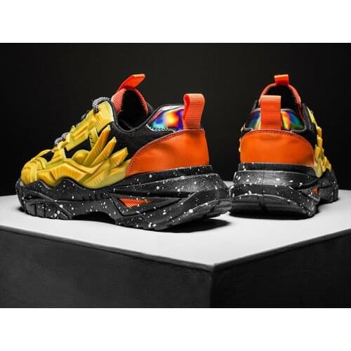 New Autumn Men Old Dad Casual Shoes Non-Slip Comfortable Thick Bottom Chunky Sneakers Male Light Breathable Sport Tenis Trainers