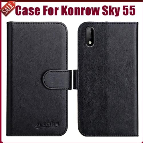 Hot! Konrow Sky 55 Case 5.5" Fashion 6 Colors Flip Soft Leather Wallet Protective Cover For Konrow Sky 55 Case Phone Bag