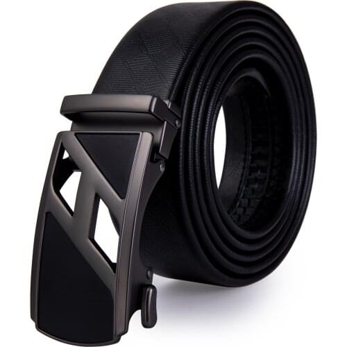 PK-2077 Barry.Wang New Fashion Alloy Automatic Buckle Belt Mens' Belts High Quality Luxury Genuine Leather Belt For Mens Gifts