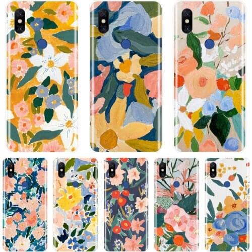 Soft Phone Case Silicone For Xiaomi Mi Mix 1 2 2S 3 Aesthetic Flower Art Floral Pretty Back Cover For Xiaomi Mi Max Note 1 2 3