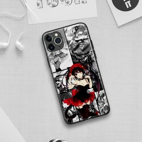 Kurumi Tokisaki Date A Live anime Soft Silicone Glass Phone Case for IPhone SE 6s 7 8 Plus X Xr Xs 11 12 Mini Pro Max Samsung