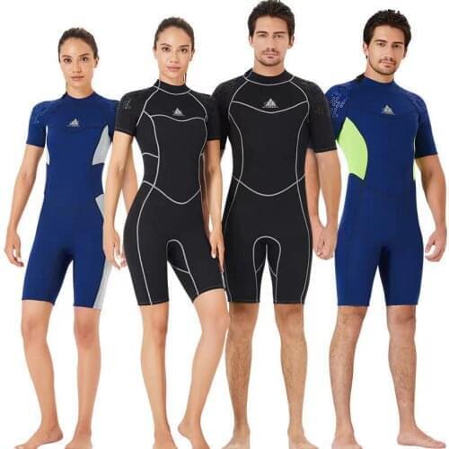 DIVE&SAIL 3MM Neoprene Wetsuit Women Scuba Short Diving Suit Full Body One Piece Surfsuit Spearfishing Snorkeling Swimsuit