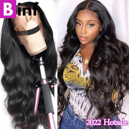 28 30 Inches Body Wave Lace Front Human Hair Wigs Pre-Plucked 13x4 13x6 150% 180% Brazilian Remy Lace Frontal Wig With Baby Hair