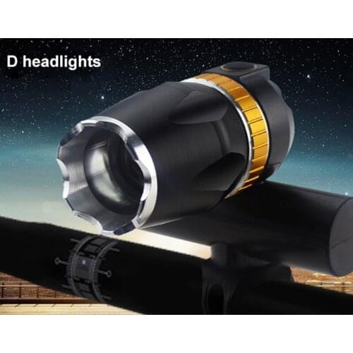 Bicycle Headlight USB Chargeable MTB Front Light Night Riding Lighting Strong T6 Zoom Bike Safe Cycling Lamp Bright Flashlight