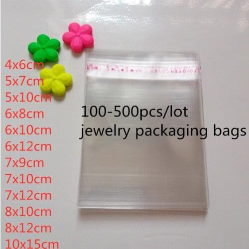 500pcs Opp Bag Self Adhesive Clear Transparent Bags For Women/cloth/gift/Jewelry Pouches Small Plastic Bags Display Packing Bag