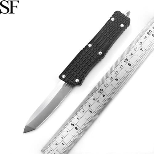 SF Four Types Of Micro OTF Aviation Aluminum Handle Outdoor EDC Hunting Tactical Knife D2 Blade Camping Survival Dinner Tool