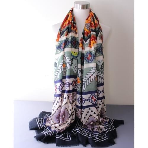 100%cashmere women fashion retro flowers goose print thin scarf shawl pashmina 100x200cm 10color wholesale retail