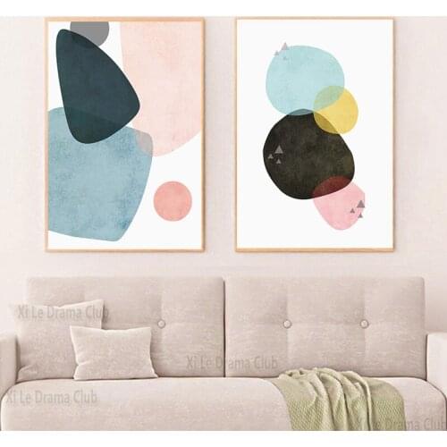 Nordic Chic Canvas Painting Wall Art Abstract Geometric Posters And Prints Modern Home Interior Decoration Living Room