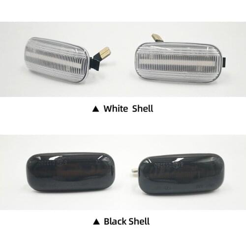 Car flashing 2Pcs Flowing Car Side Marker Light for Audi A2 A3 A4 A6 A8 Blinker Amber Smoke LED Dynamic Turn Signal Lamp