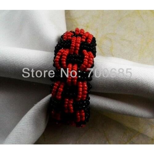 Beaded wedding napkin ring, napkin holder, decoration napkin ring