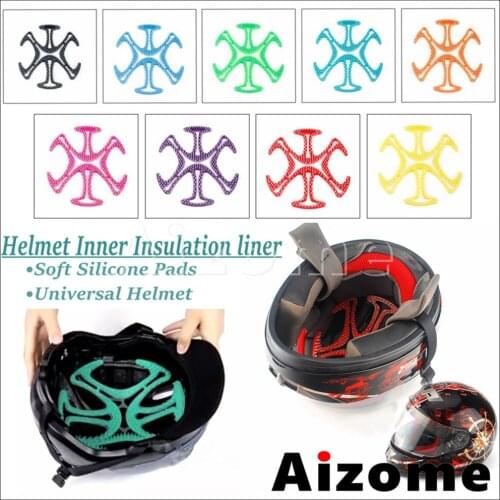 Universal Motorcycle Helmet Insulation Silicone Pad Motorbike Breathable Riding Helmet Lining Bike Moto Helmet Inner Accessories