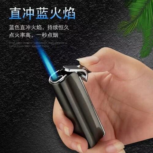 Windproof Gas Jet Lighter Butane Turbo Torch Lighter For Cigar Cigarette Metal 1300 C Fire Lighter Inflated Gadget For Man