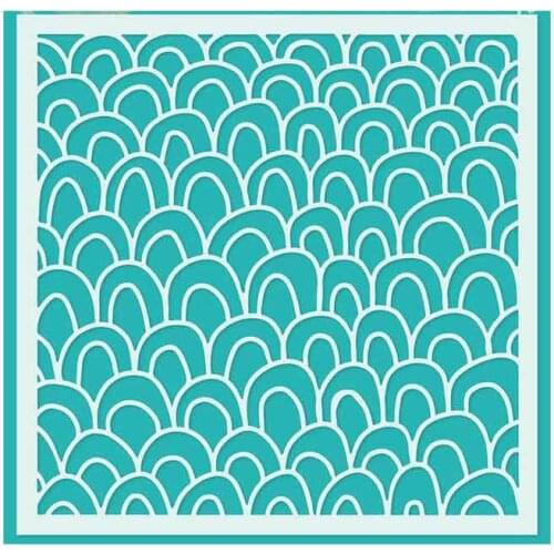 Wavy Pattern Background of the Sea Cover Cutting Dies Scrapbook Diary Decoration Stencil Embossing Template DIY Greeting Card