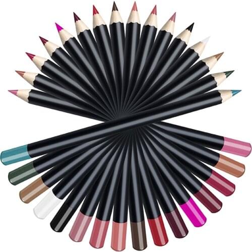 10 Pieces 3in1 private label lip liner pen lipstick eyeliner eyebrow pencil long lasting makeup no logo custom