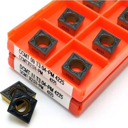 10 high quality CCMT09T304 PM 4225 external turning tool carbide inserts ccmt 09t304 turning tool cutting tool pin milling tool