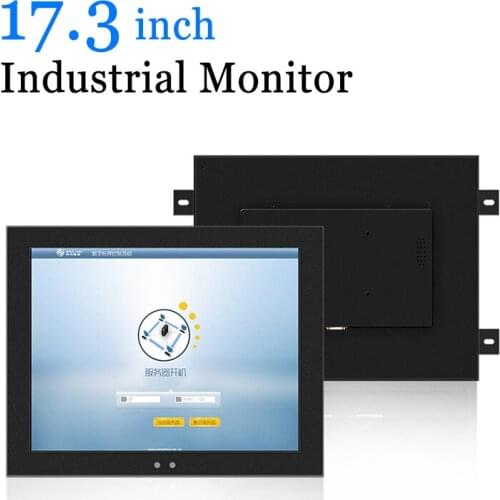 17.3 inch Industrial LCD Monitor Widescreen Wall hanging Computer with VGA HDMI DVI AV TV Output