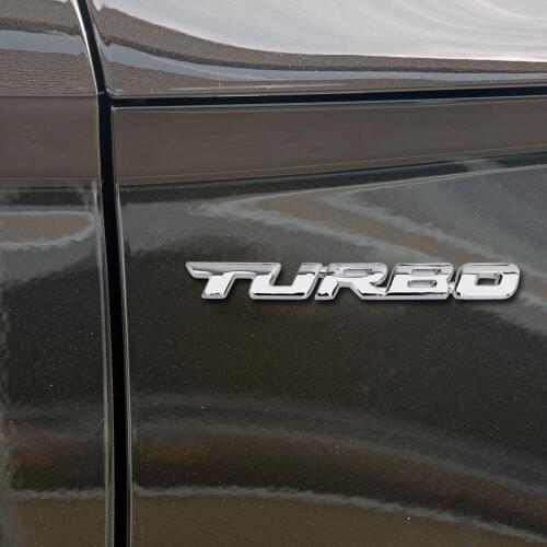 3D Turbo Letter Emblem Badge Metal Chrome Car Sticker for BMW E90 F30 F10 Audi A3 Opel Insignia Alfa Romeo Ssangyong Accessories