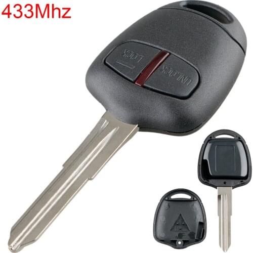 433MHz 2 Buttons Car Remote Key with ID46 Chip and MIT11 Blade Fits for MITSUBISHI Outlander Pajero Montero Triton ASX Lancer