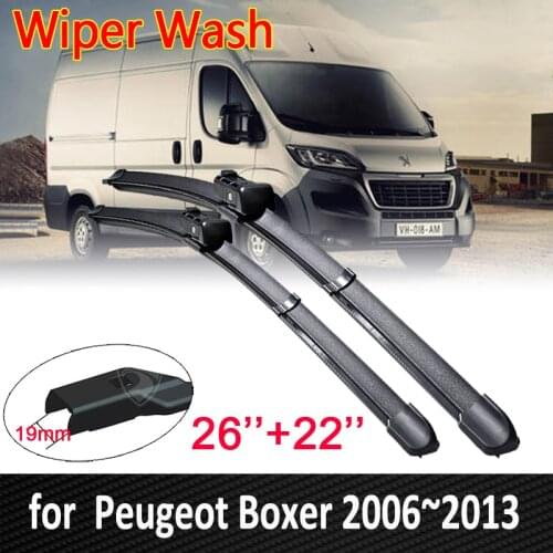 Car Wiper Blades for Peugeot Boxer Fiat Ducato 2006~2013 2007 2008 2009 2010 2011 2012 Front Windscreen Window Wipers Car Goods