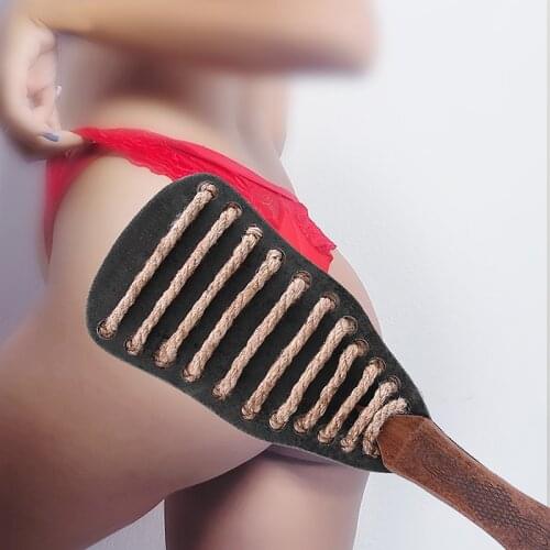 Bdsm Bondage Spanking Paddle Wooden Handle Fetish Lash Sex Slapper Paddle Whips Fantasy Flogger Slave Sex Toys for Woman Couples