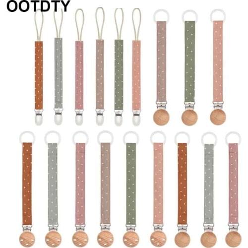 Infant Dummy Pacifier Clips Cotton Linen Soother Holder Nursing Teether Dummy Clip Nipple Holder Baby Pacifier Chain