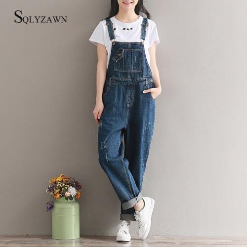 Denim Overalls Women Casual Daily Jumpsuit Solid Button Straps Sleeveless Jeans Streetwear Office Fashion Loose Rompers Outfits