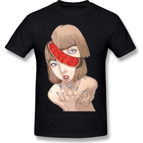 For Male Shintaro Kago Fraction T-Shirt Quality Manga Junji Ito T Shirt Round Neck Free Shipping Camiseta
