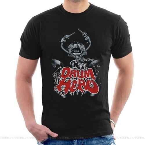DRUM HERO T SHIRT Animal Drummer Show Muppet Inspired Paiste Zildjian Tee A01 Vintage T-Shirts Funny Tops Tee New Fast Shipping
