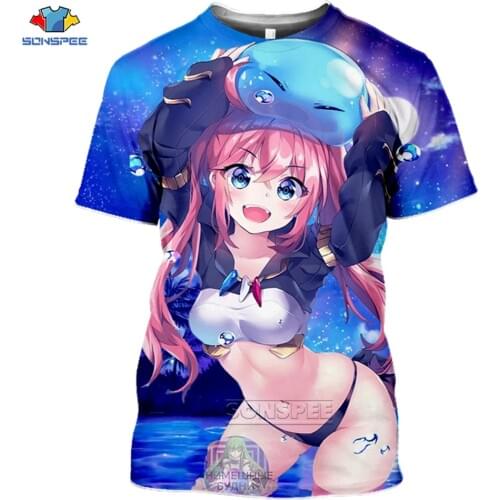 SONSPEE Anime That Time I Got Reincarnated As A Slime T-Shirts Short Sleeve Summer Casual Top 3d Print Cosplay Unisex Tee Shirts