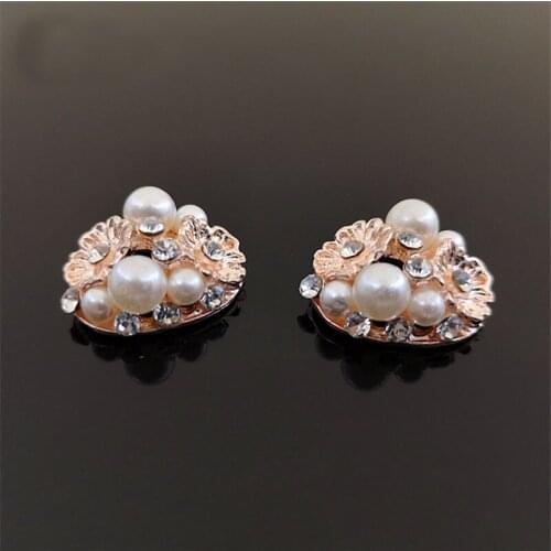 Hot Sale 40pcs/lot 2*1.7cm rhinestone Button Flatback plating Wedding Button DIY hair cellphone decoration Accessories YL79