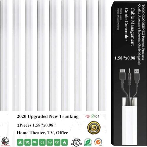 1.58"X0.98"Cable Management On Wall Raceway Kit,Covers Your Whole Project Saves You Money,Conceal and Organize Cables Wires Home