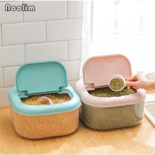6/10L Kitchen Moisture-Proof Rice Grain Storage Box Large Capacity Sealed Cans Milk Powder Snack Tank Pet Dog Food Container