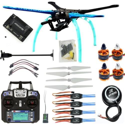 RC Drone Quadrocopter 4-axle Aircraft Kit 500mm Multi-Rotor Frame 6M GPS APM2.8 Flight Control Flysky FS-i6 Transmitter F08151-M