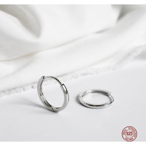 LKO 925 Sterling Silver New Earrings High Quality For Woman Birthday Party Fashion Jewelry Circle Earrings Hot Sale Earrin