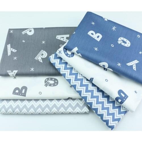 Letters Alphabet Patchwork 100% Cotton Fabric for Tissue Sewing Quilting Fabrics Needlework Material DIY Handmad 50*160cm