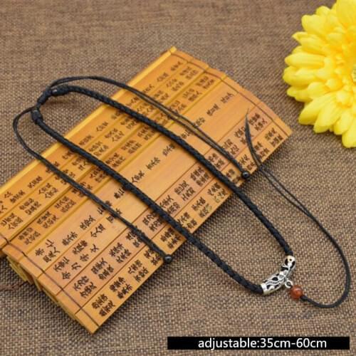 Wholesale Men and women pendant lanyard, 8 strands of jade wire with silver alloy hand-woven necklace rope,Free Shipping