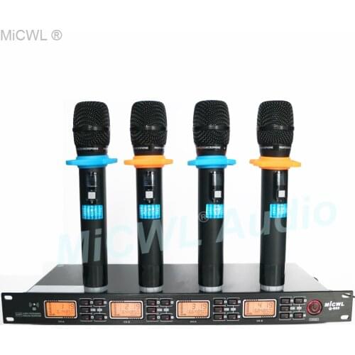Original MiCWL G900 4 Handheld 240 Channel Wireless Dynamic Microphone System for Stage Performance Karaoke Mic Set